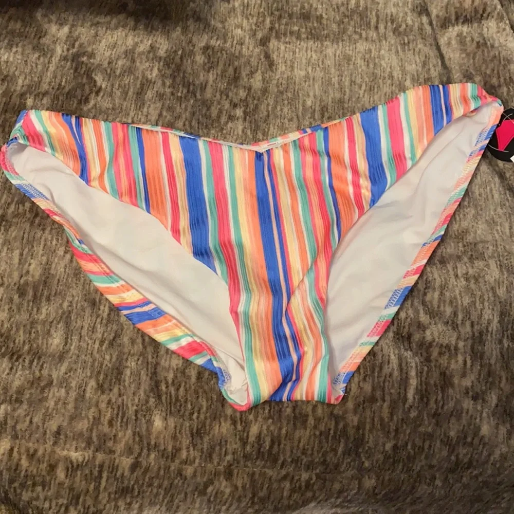 🌈No Boundaries Rainbow‎ Stripes Swim Bottoms🌈